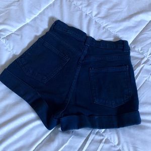 High waisted jean shorts